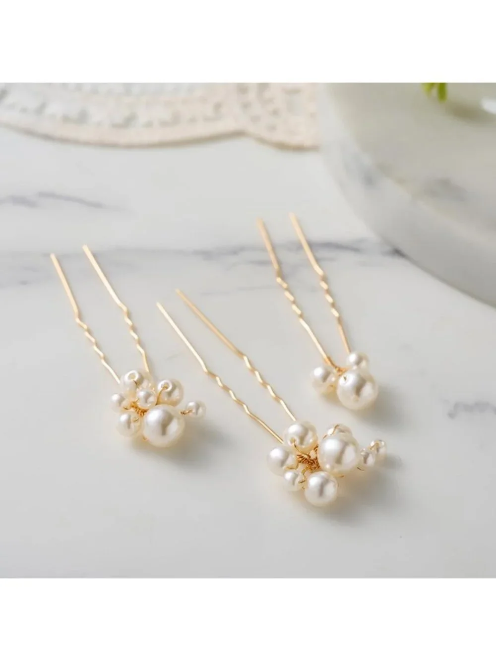Elegant Pearl Bridal Hair Pins - 9Pcs Wedding Hair Accessories for Brides